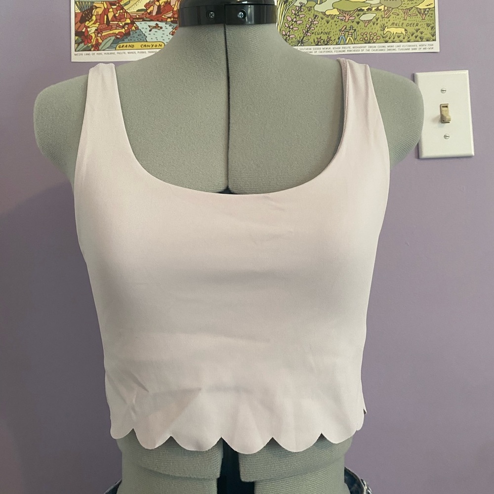 Aerie offline tank top with mesh bra shelf